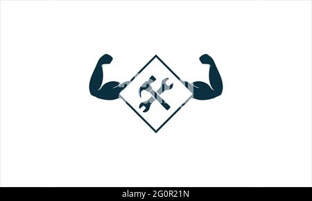 Starkes Blatt Fitness-Logo Symbol Design Illustration Symbol Stock Vektor