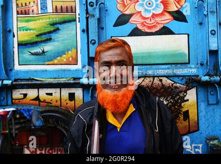 Porträt eines Menschen in Bangladesch, Dhaka, Bangladesch. Stockfoto