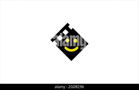 Film Strip Emoji Icon Logo Design Vektor Illustration Vorlage Stock Vektor