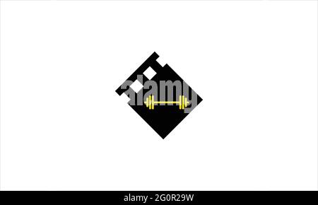 Film Strip Gym Symbol Logo Design Vektor Illustration Stock Vektor