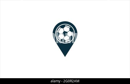 Fußball Fußball Punkt Lage Symbol Vektor Vorlage Illustration Design Stock Vektor