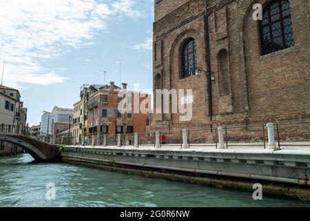 Venedig während der Covid19-Sperre, Italien, Europa, fondamenta de la misericorda, Stockfoto
