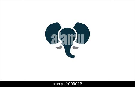 Elefantenkopf Symbol Logo Design Vektor Illustration Stock Vektor