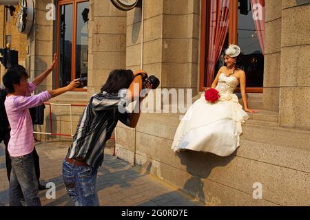 China, Shanghai, Hochzeitstag Stockfoto