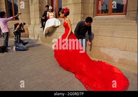 China, Shanghai, Hochzeitstag Stockfoto