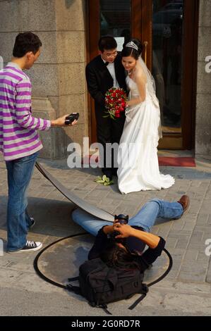 China, Shanghai, Hochzeitstag Stockfoto