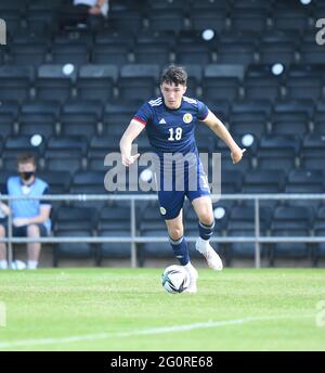 Dumbarton, Schottland .UK 2. Juni 21 Freundschaftliches Spiel.Schottland U-21 V Nordirland U-21 C&G Systems Stadium, Dumbarton. Scotland U-21 Kyle Joseph Kredit: eric mccowat/Alamy Live News Stockfoto