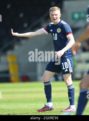 Dumbarton, Schottland .UK 2. Juni 21 Freundschaftliches Spiel.Schottland U-21 V Nordirland U-21 C&G Systems Stadium, Dumbarton. Stephen Kelly Scotland U-21 Quelle: eric mccowat/Alamy Live News Stockfoto