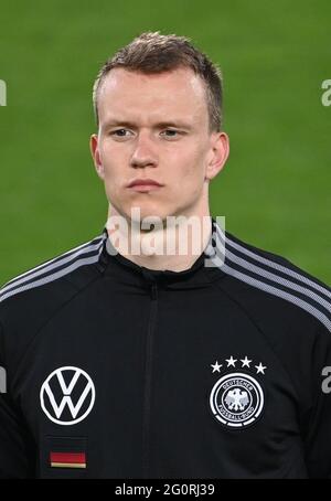 Innsbruck, Österreich. Juni 2021. Fußball: Internationale, Deutschland - Dänemark im Tivoli-Stadion. Lukas Klostermann vor dem Spiel. Quelle: Federico Gambarini/dpa/Alamy Live News Stockfoto