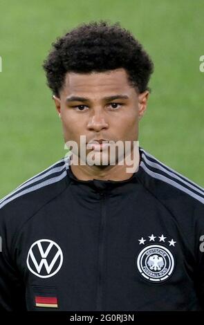 Innsbruck, Österreich. Juni 2021. Fußball: Internationale, Deutschland - Dänemark im Tivoli-Stadion. Serge Gnabry vor dem Spiel. Quelle: Federico Gambarini/dpa/Alamy Live News Stockfoto