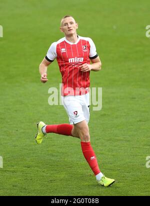 Aktenfoto vom 31-10-2020 von William Boyle von Cheltenham Town. Ausgabedatum: Donnerstag, 3. Juni 2021. Stockfoto