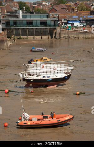 Folkestone Harbour Harbour Weitwinkelfisheye Stockfoto