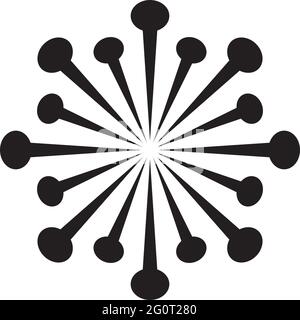 Dandelion Blume Logo Design Vektor Vorlage Stock Vektor