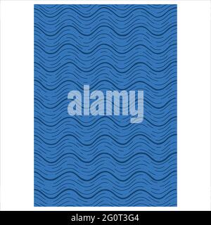 Wellenmuster. Wellen Vintage-Stil abstrakte Zeichnung Hintergrund. Handgezeichnetes gepunktetes Wellenmuster. Teil des Sets. Stock Vektor