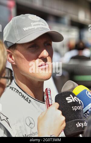 Siebenfacher Formel-1-Weltmeister - Michael Schumacher, Portrait Stockfoto