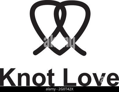 Knoten Liebe Logo Design Vektor Vorlage Stock Vektor