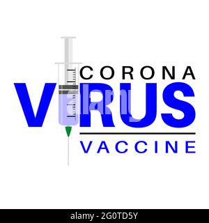 Covid-19 Corona-Virus-Impfstoff-Vektor-Illustration. Stock Vektor