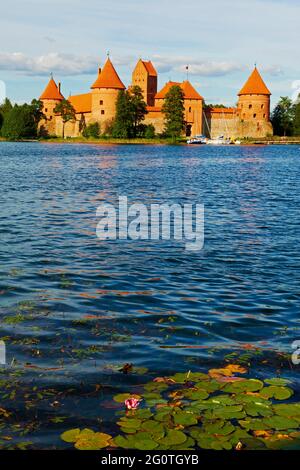 Litauen (Baltikum), Inselschloss Trakai bei Vilnius Stockfoto