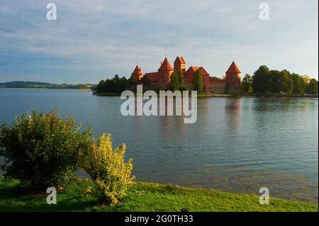 Litauen (Baltikum), Inselschloss Trakai bei Vilnius Stockfoto