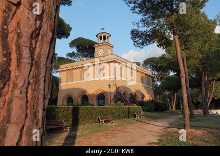 Casino dell'Orologio in den Gärten der Villa Borghese in Rom, Italien Stockfoto