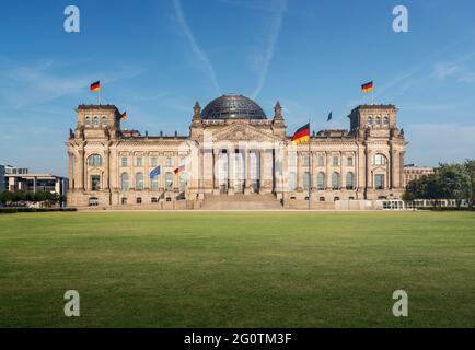 Deutscher Bundestag - Reichstagsgebäude - Berlin, Deutschland Stockfoto