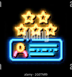 Sehen Sie sich die Darstellung des Leuchtsymbols „Stars“ an Stock Vektor