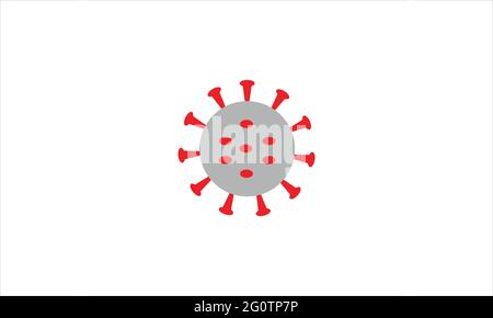 Vektordarstellung der COVID-19 Icon Logo Design Vektorvorlage von Coronavirus Stock Vektor