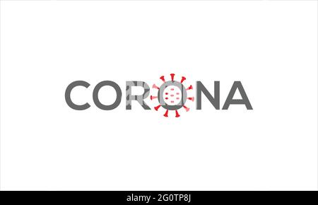 Vektordarstellung der COVID-19 Icon Logo Design Vektorvorlage von Coronavirus Stock Vektor