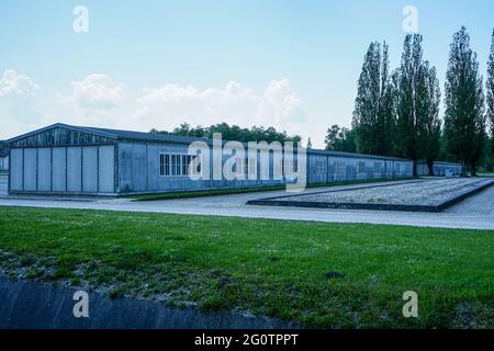 Das Nazi-Regime setzte das Konzentrationslager Dachau nur wenige Wochen nach der Machtübernahme Adolf Hitlers ein. Stockfoto