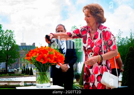 Apeldoorn, Niederlande. Juni 2021. Prinzessin Margriet von den Niederlanden im Palast het Loo in Apeldoorn, am 03. Juni 2021, taufig die offiziellen Invictus Games Den Haag 2020 Tulip, die invictus Games Den Haag 2020 wurden zweimal verschoben und wird jetzt vom 16. Bis 22. April 2022 stattfinden Quelle: Rotalpool/Wesley de Wit/ Albert Nieboer/Netherlands OUT/Point de Vue OUT/dpa/Alamy Live News Stockfoto