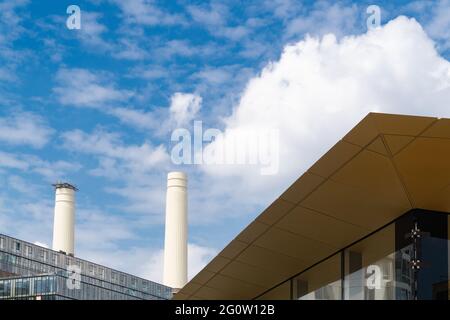 Dach der neuen u-Bahn-Station battersea an der Battersea Park Road Nine Ulms Stockfoto