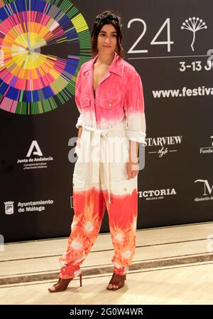 Malaga, Spanien. Juni 2021. Schauspielerin Carolina Yuste bei der Fotoaufnahme des Films ' El Cover ' während der Ausgabe 24 des Malaga Film Festival in Malaga am Donnerstag, den 03. Juni 2021 Quelle: CORDON PRESS/Alamy Live News Stockfoto