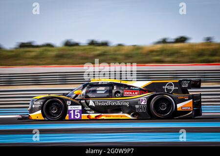 Le Castellet, Frankreich. Juni 2021. 15 Mikael Benham (GBR), Alex Kapadia (GBR), Malthe Jakobsen (DEN), Ligier JS P320 - Nissan RLR MSPORT, Aktion während der 2021 4 Stunden von Le Castellet, 3. Lauf der 2021 European Le Mans Series, vom 04. Bis 06. Juni 2021 auf dem Circuit Paul Ricard, in Le Castellet, Frankreich - Foto François Flamand/DPPI Quelle: DPPI Media/Alamy Live News Stockfoto