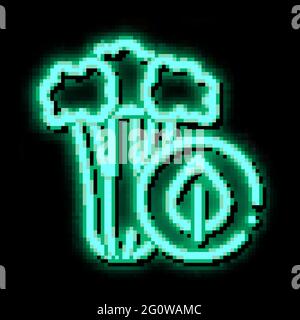 Elery Plant Neon Glow Icon Illustration Stock Vektor