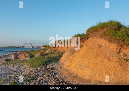 High Bank, Fehmarn-Schallbrücke, West Beach, Großenbrode, Schleswig-Holstein, Deutschland Stockfoto