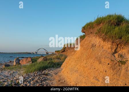 High Bank, Fehmarn-Schallbrücke, West Beach, Großenbrode, Schleswig-Holstein, Deutschland Stockfoto