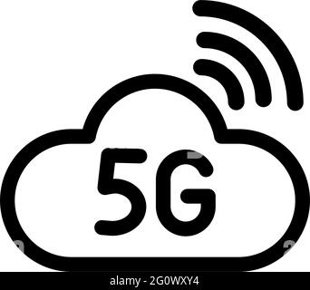 5g-Linienvektorsymbol. Symbol oder Logo der Netzwerkverbindung. Vektorgrafik für Aktien Stock Vektor