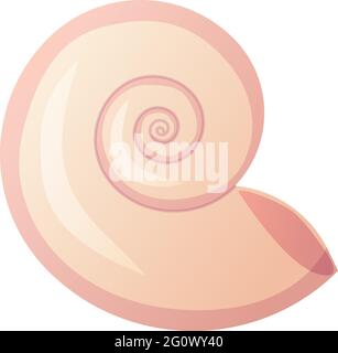 Rosa Muschelmuschel. Strand Clipart, Ozean Element Konzept. Stock Vektorgrafik isoliert auf weißem Hintergrund in flachen Cartoon-Stil Stock Vektor