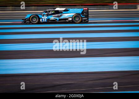 Le Castellet, Frankreich. Juni 2021. 17 Dwight Merriman (USA), Kyle Tilley (GBR), Gabriel Aubry (FRA), Orca 07 - Gibson IDEC SPORT, Action während der 2021 4 Stunden von Le Castellet, 3. Lauf der 2021 European Le Mans Series, vom 04. Bis 06. Juni 2021 auf dem Circuit Paul Ricard, in Le Castellet, Frankreich - Foto François Flamand/DPPI Quelle: DPPI Media/Alamy Live News Stockfoto