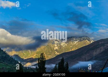 Verschiedene Ansichten von Keylong, Himachal Pradesh Stockfoto