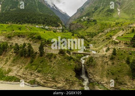 Verschiedene Ansichten von Keylong, Himachal Pradesh Stockfoto