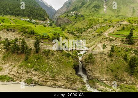 Verschiedene Ansichten von Keylong, Himachal Pradesh Stockfoto