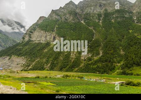 Verschiedene Ansichten von Keylong, Himachal Pradesh Stockfoto