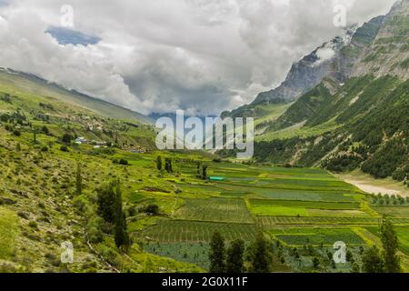 Verschiedene Ansichten von Keylong, Himachal Pradesh Stockfoto