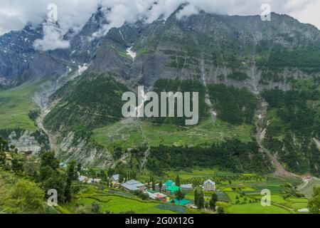 Verschiedene Ansichten von Keylong, Himachal Pradesh Stockfoto