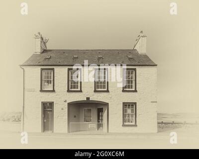 Das Bild zeigt das Old Customs House an der Westküste der Stadt und dem Hafen von Stranraer, der als der westlichste Punkt der Britischen Inseln bekannt ist Stockfoto