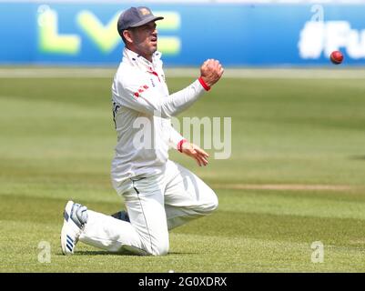 Chelmsford, Großbritannien. Juni 2021. CHELMSFORD ENGLAND - 03. JUNI: Essex's Ryan Ten Doeschate während LV Insurance County Championship Group 1 Tag einer von vier Tagen zwischen Essex CCC und Nottinghamshire CCC auf dem Cloudfm County Ground am 3. Juni 2021 in Chelmsford, England Credit: Action Foto Sport/Alamy Live News Stockfoto