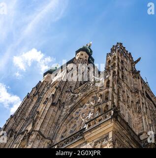 Veitsdom, Prager Burg, Tschechische Republik Stockfoto