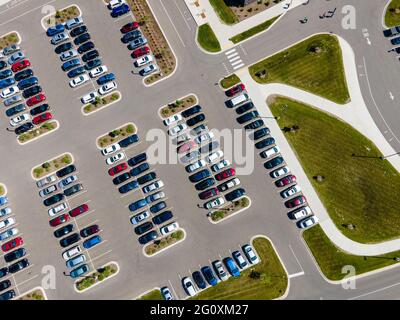 Luftaufnahme der neuen Verona Area High School; Verona, Wisconsin, USA Stockfoto