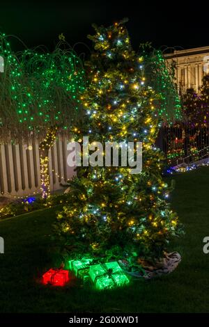 Arizona - Mesa Mormon Tempel - Weihnachten - Achtster Tag Stockfoto